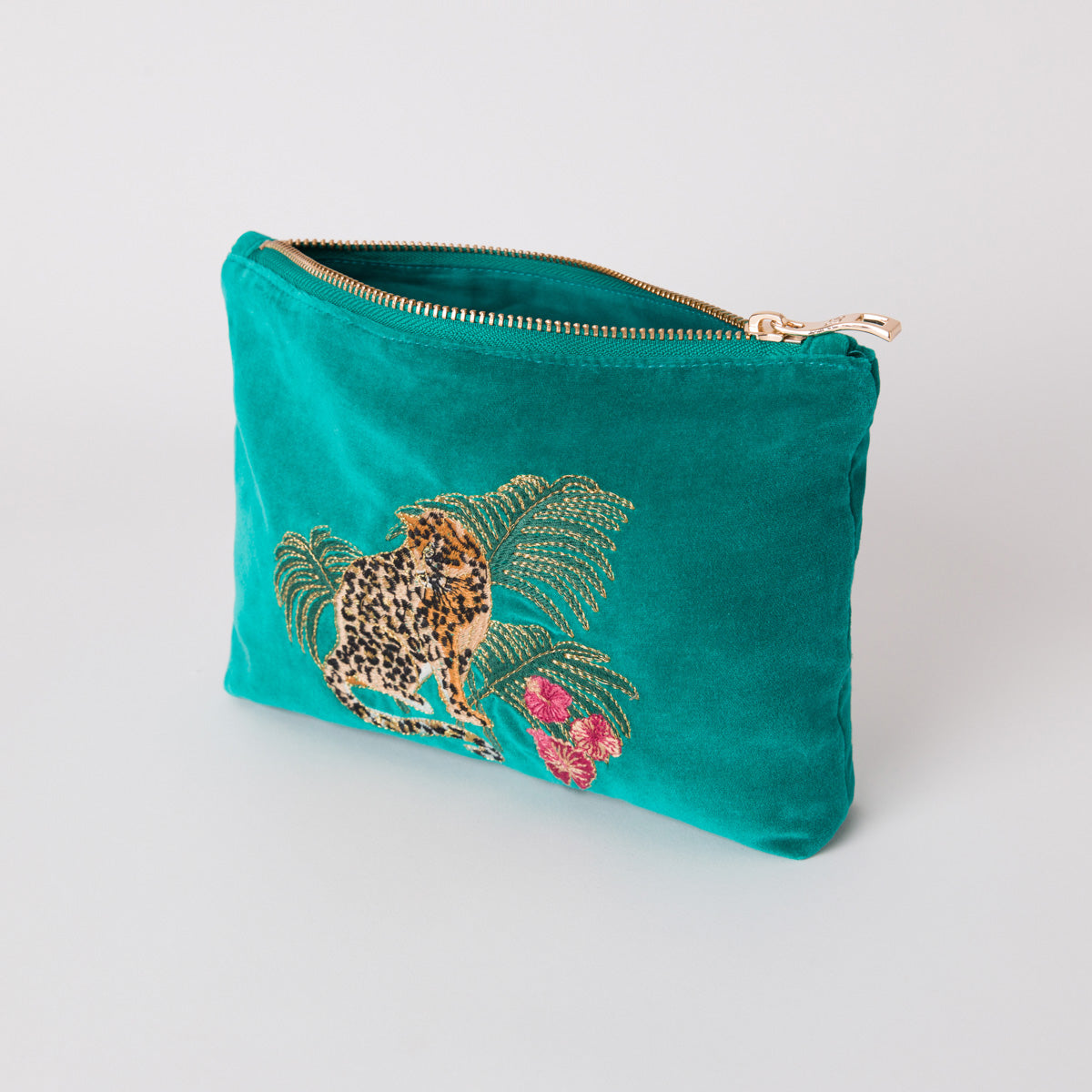 Elizabeth Scarlett 'Tiger' Make-up Bag - Teal