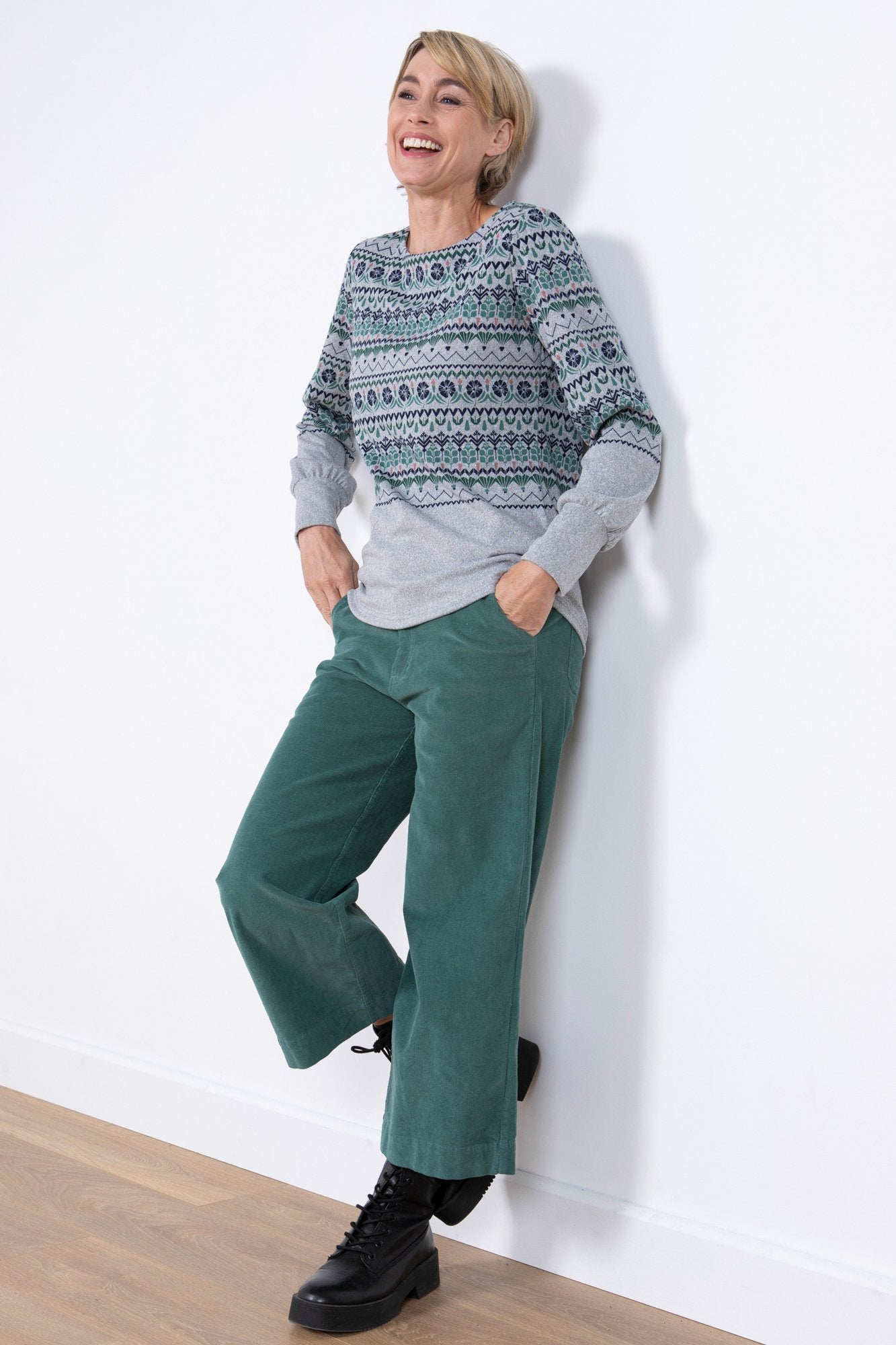 Isla Crop Trouser - Sage Green
