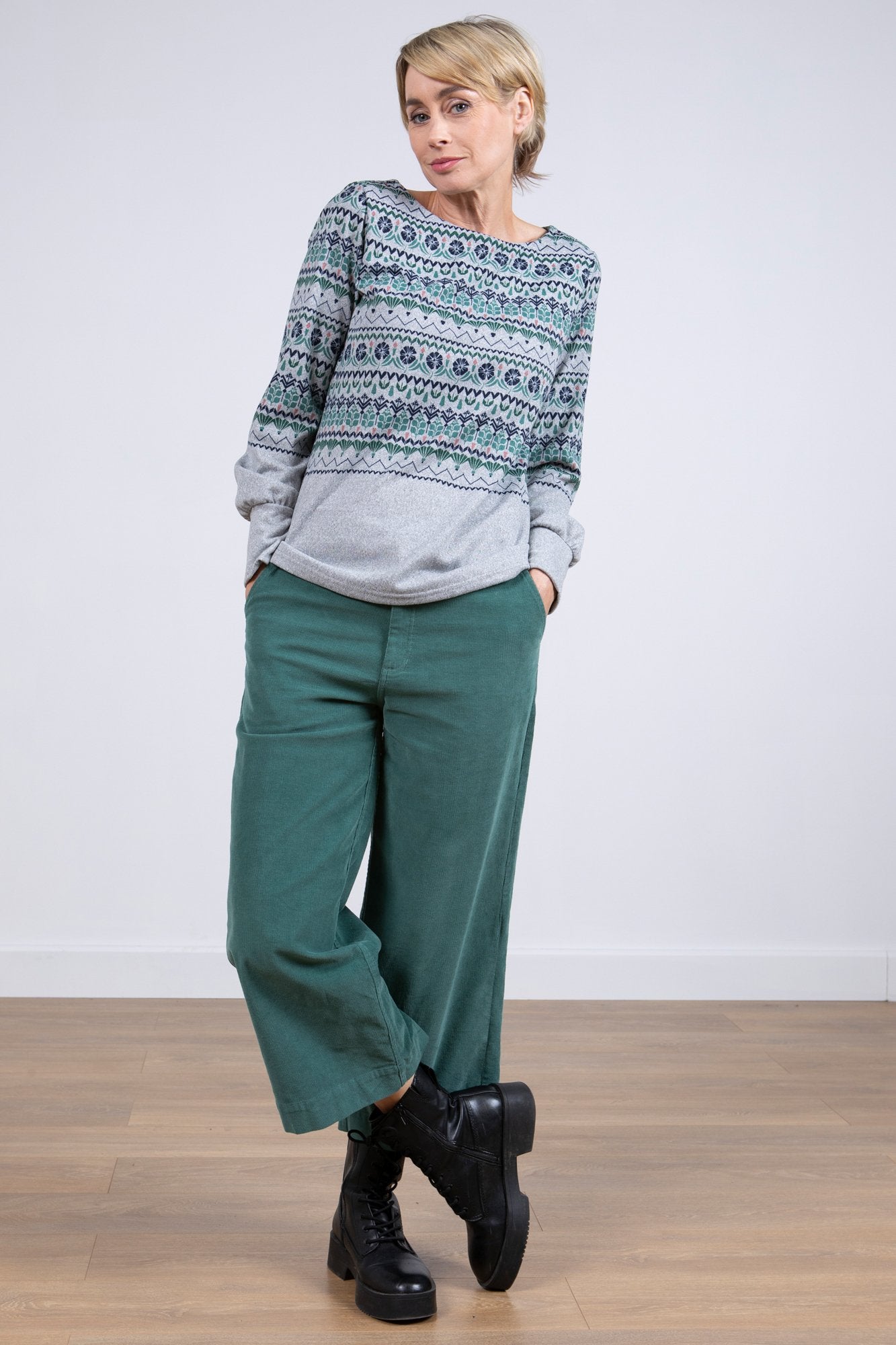 Isla Crop Trouser - Sage Green