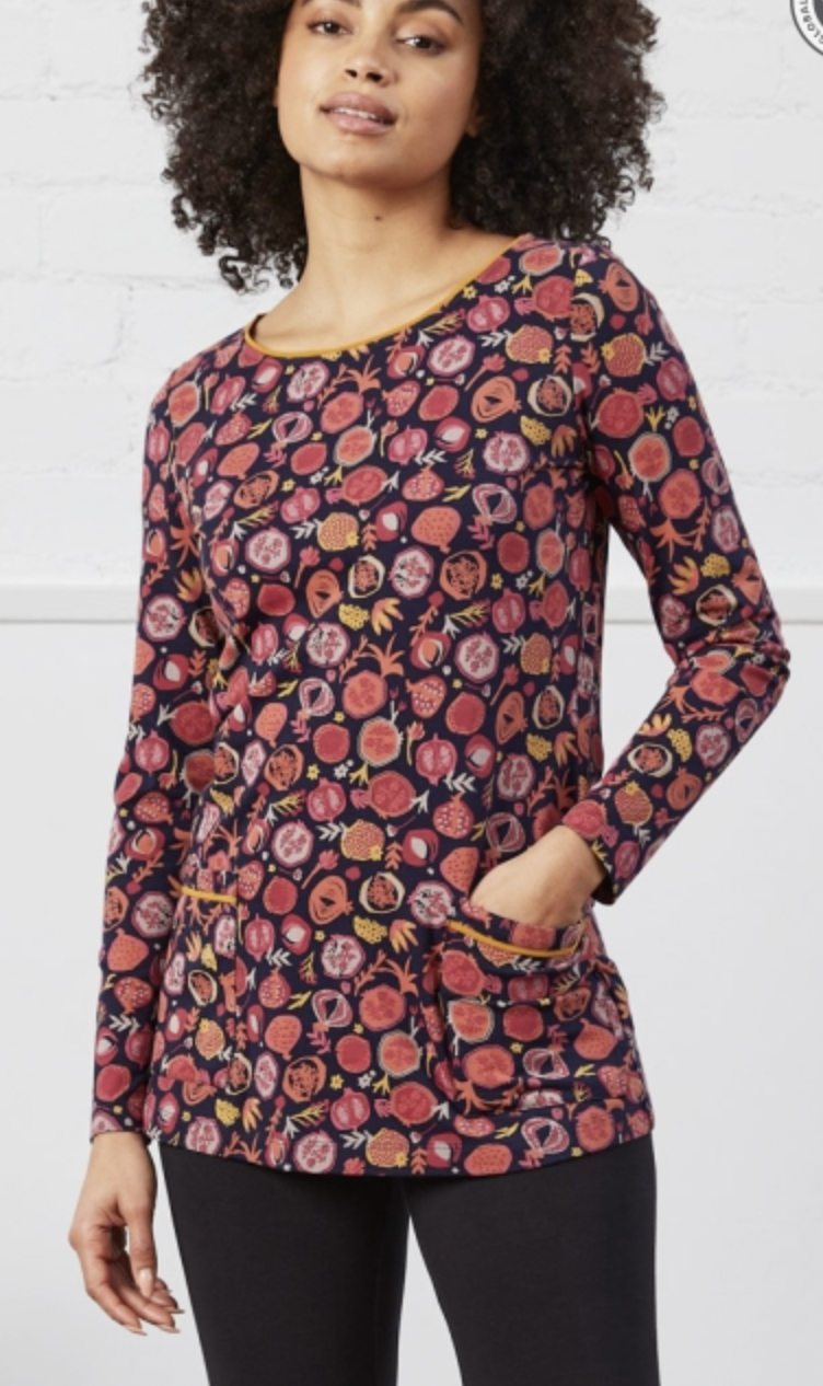 Long Sleeve Jersey Pocket Top - Navy